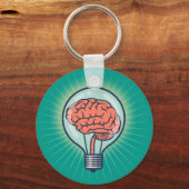 Brainy light bulb illustration sleutelhanger (Voorkant)