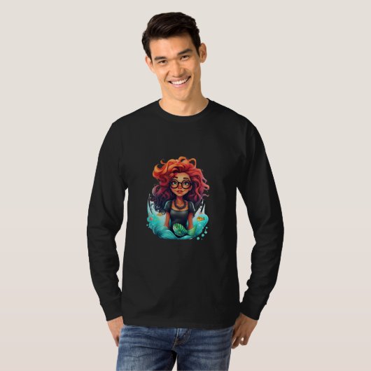 Brainy mermaid t-shirt (Voorkant volledig)