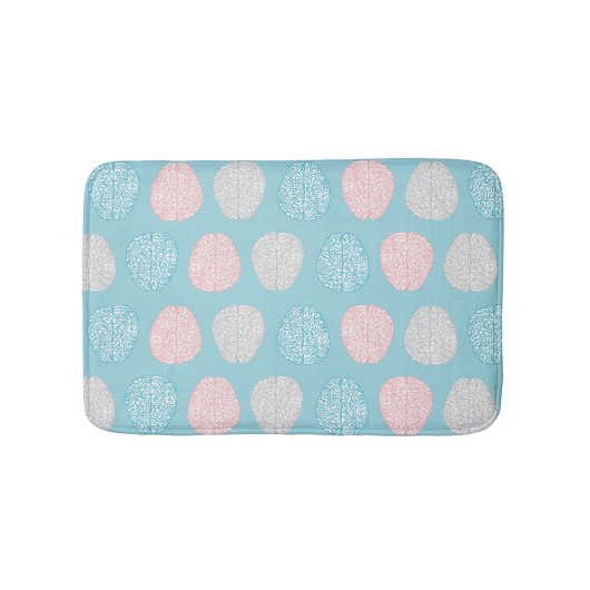Brainy Pastel Pattern (Geweldige Pastel Brains) Badmat (Voorkant)