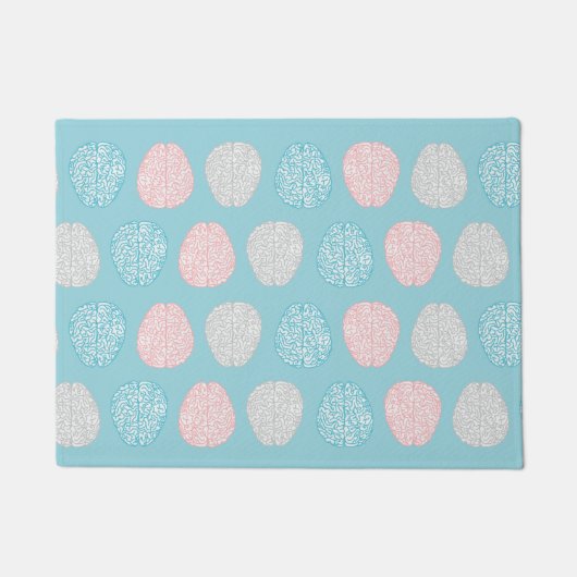 Brainy Pastel Pattern (Geweldige Pastel Brains) Deurmat (Voorkant)