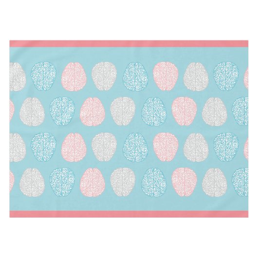 Brainy Pastel Pattern (Geweldige Pastel Brains) Tafelkleed (Voorkant (Horizontaal))