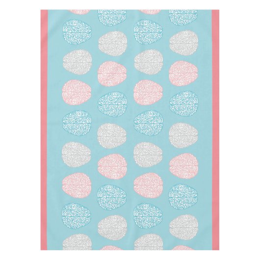 Brainy Pastel Pattern (Geweldige Pastel Brains) Tafelkleed (Voorkant)