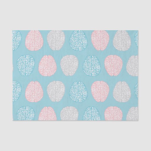 Brainy Pastel Pattern (Geweldige Pastel Brains) Tissuepapier (Voorkant)