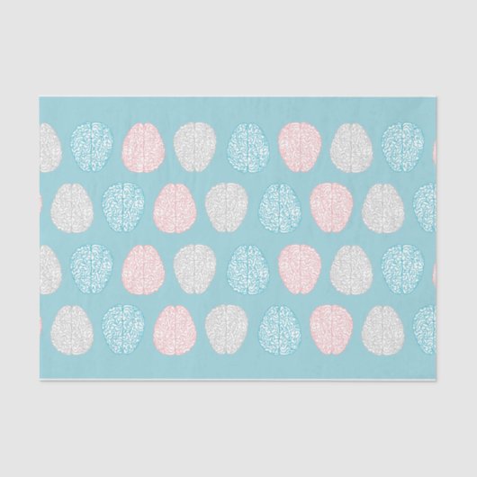 Brainy Pastel Pattern (Geweldige Pastel Brains) Tissuepapier (Voorkant)