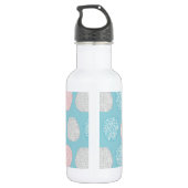 Brainy Pastel Pattern (Geweldige Pastel Brains) Waterfles (Achterkant)