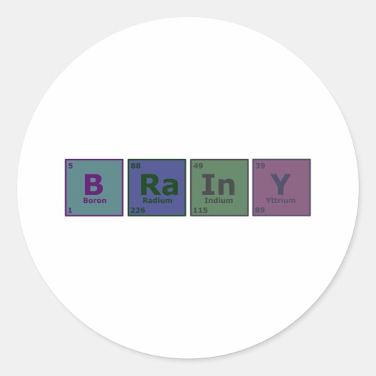 Brainy Ronde Sticker (Voorkant)