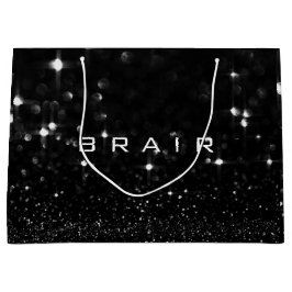 Brair Black White Glitter Favor Gift Spark Groot Cadeauzakje