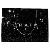 Brair Black White Glitter Favor Gift Spark Groot Cadeauzakje (Achterkant)