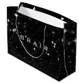 Brair Black White Glitter Favor Gift Spark Groot Cadeauzakje (Achterkant Gekanteld)