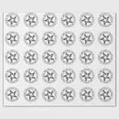 Braise Seitan Vegan Pentagram (dark version) Cadeaupapier (Vlak)