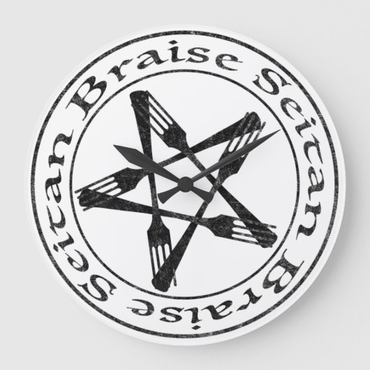 Braise Seitan Vegan Pentagram (dark version) Grote Klok (Voorkant)