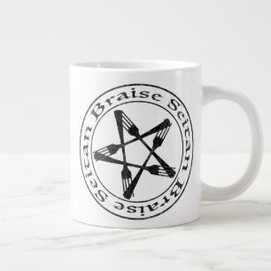 Braise Seitan Vegan Pentagram (dark version) Grote Koffiekop