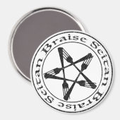 Braise Seitan Vegan Pentagram (dark version) Magneet (Voorkant / Achterkant)