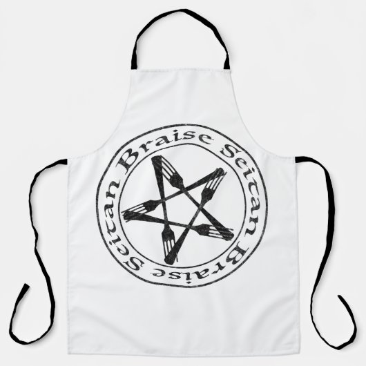 Braise Seitan Vegan Pentagram (dark version) Schort (Voorkant)