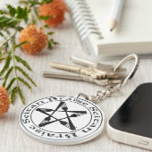Braise Seitan Vegan Pentagram (dark version) Sleutelhanger (Voorkant Rechts)