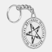 Braise Seitan Vegan Pentagram (dark version) Sleutelhanger (Voorkant Links)