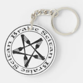 Braise Seitan Vegan Pentagram (dark version) Sleutelhanger (Achterkant)