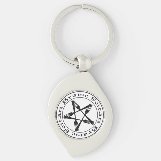 Braise Seitan Vegan Pentagram (dark version) Sleutelhanger (Voorkant)