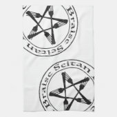 Braise Seitan Vegan Pentagram (dark version) Theedoek (Verticaal)