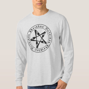 Braise Seitan Vegan Pentagram (donkere versie) T-shirt