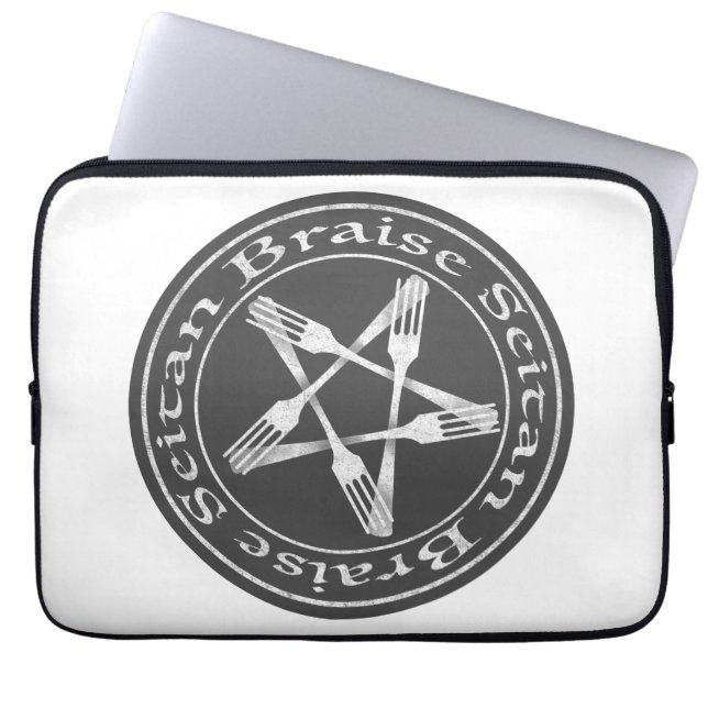 Braise Seitan Vegan Pentagram (light version) Laptop Sleeve (Voorkant)