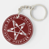Braise Seitan Vegan Pentagram (light version) Sleutelhanger (Achterkant)