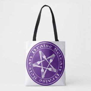 Braise Seitan Vegan Pentagram (light version) Tote Bag
