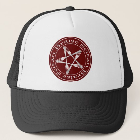 Braise Seitan Vegan Pentagram (light version) Trucker Pet (Voorkant)