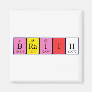 Braith periodieke table name magnet