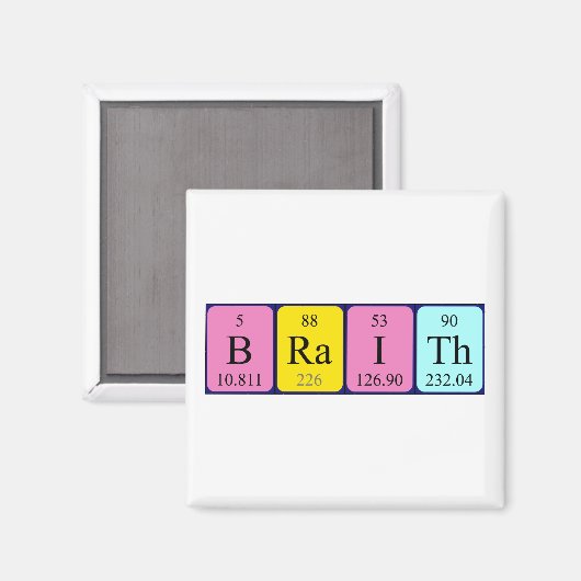 Braith periodieke table name magnet (Voorkant / Achterkant)