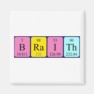 Braith periodieke table name magnet