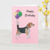 Brak, de Ballons van de Verjaardag Kaart (Gele Bloem)