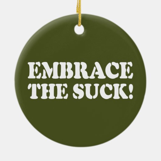 BRAK HET SUCK! KERAMISCH ORNAMENT (Achterkant)