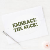 BRAK HET SUCK! OVALE STICKER (Envelop)