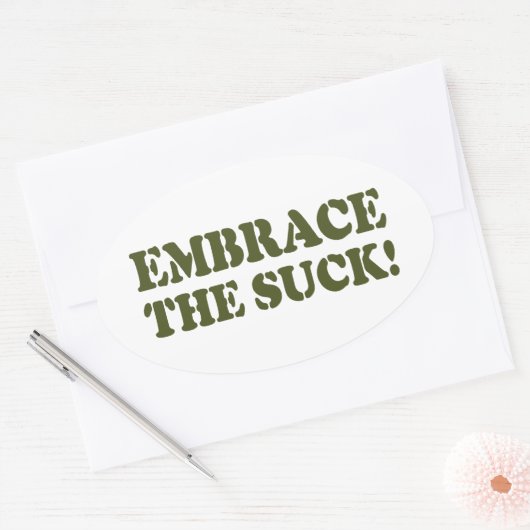 BRAK HET SUCK! OVALE STICKER (Envelop)