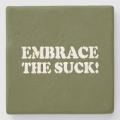 BRAK HET SUCK! STENEN ONDERZETTER (Voorkant)