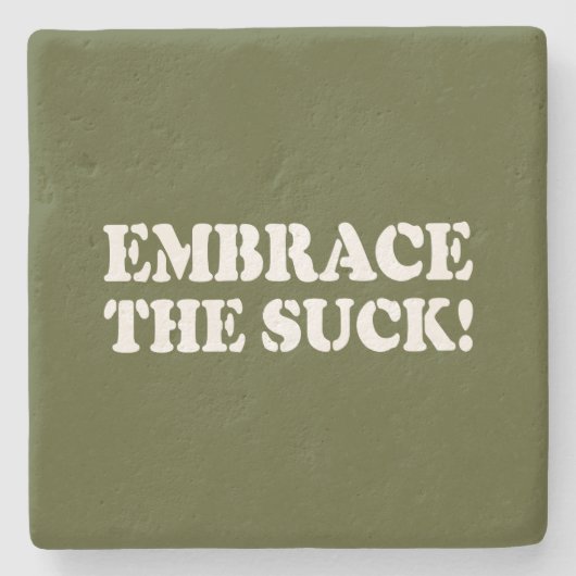 BRAK HET SUCK! STENEN ONDERZETTER (Voorkant)