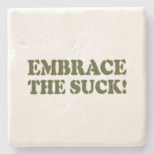 BRAK HET SUCK! STENEN ONDERZETTER (Voorkant)