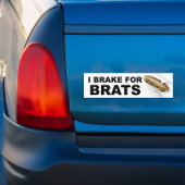 Brake For Brats grappig gezegde Wisconsin brat pri Bumpersticker