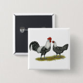 Brakel Chickens Vierkante Button 5,1 Cm (Voorkant /achterkant)