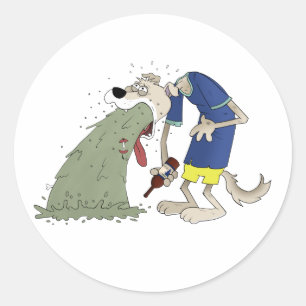 Braken hond ronde sticker