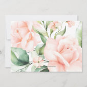 Braken vrijgezellenfeest roze florale bloem kaart (Achterkant)