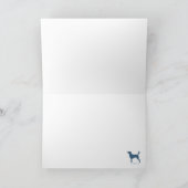 Brakken die de Ar van de Kerstman trekken Feestdagen Kaart (Binnen)