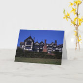 Bramall Hall Cheshire Briefkaart (Gele Bloem)