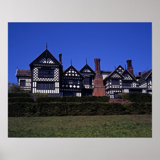 Bramall Hall Cheshire Briefkaart Poster (Voorkant)