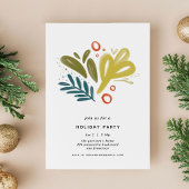 Bramble | Festive Botanical Holiday Party nodigt u Uitnodiging Briefkaart