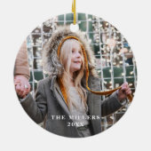 Bramble | Foto op maat van botanische monogram Keramisch Ornament (Achterkant)