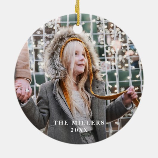 Bramble | Foto op maat van botanische monogram Keramisch Ornament (Achterkant)