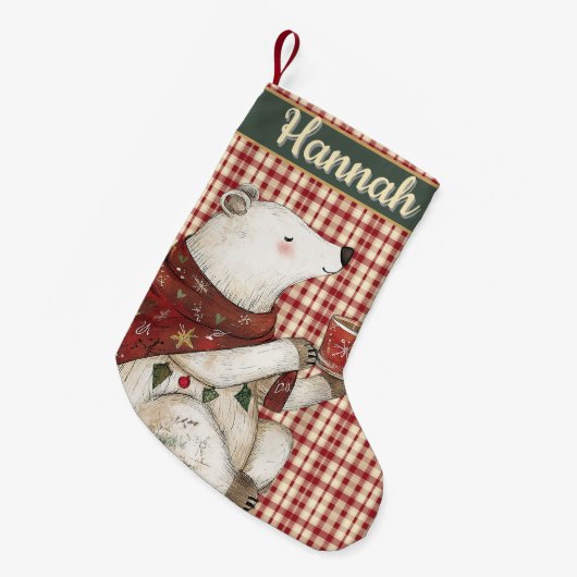 Bramble the Bear | Woodland Whimsy  Kleine Kerstsok (Voorkant (Hangend))