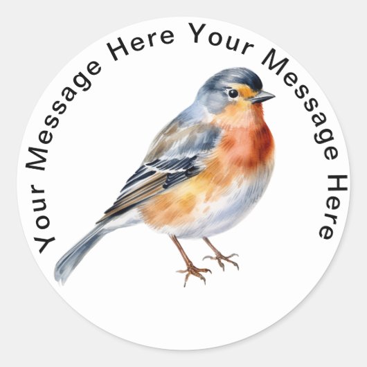 Brambling Ronde Sticker (Voorkant)